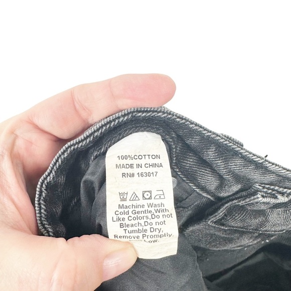 PRINCESS POLLY Zaiden Straight Leg High Rise Washed Black Denim Jeans US 6 - Picture 12 of 15